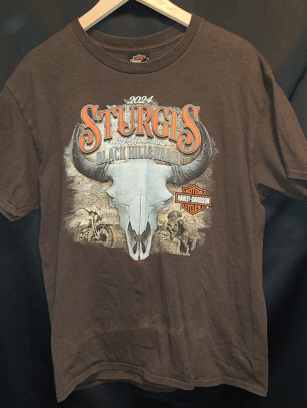 Harley-Davidson 2024 Sturgis Black Hills Rally Brown Graphic T-Shirt